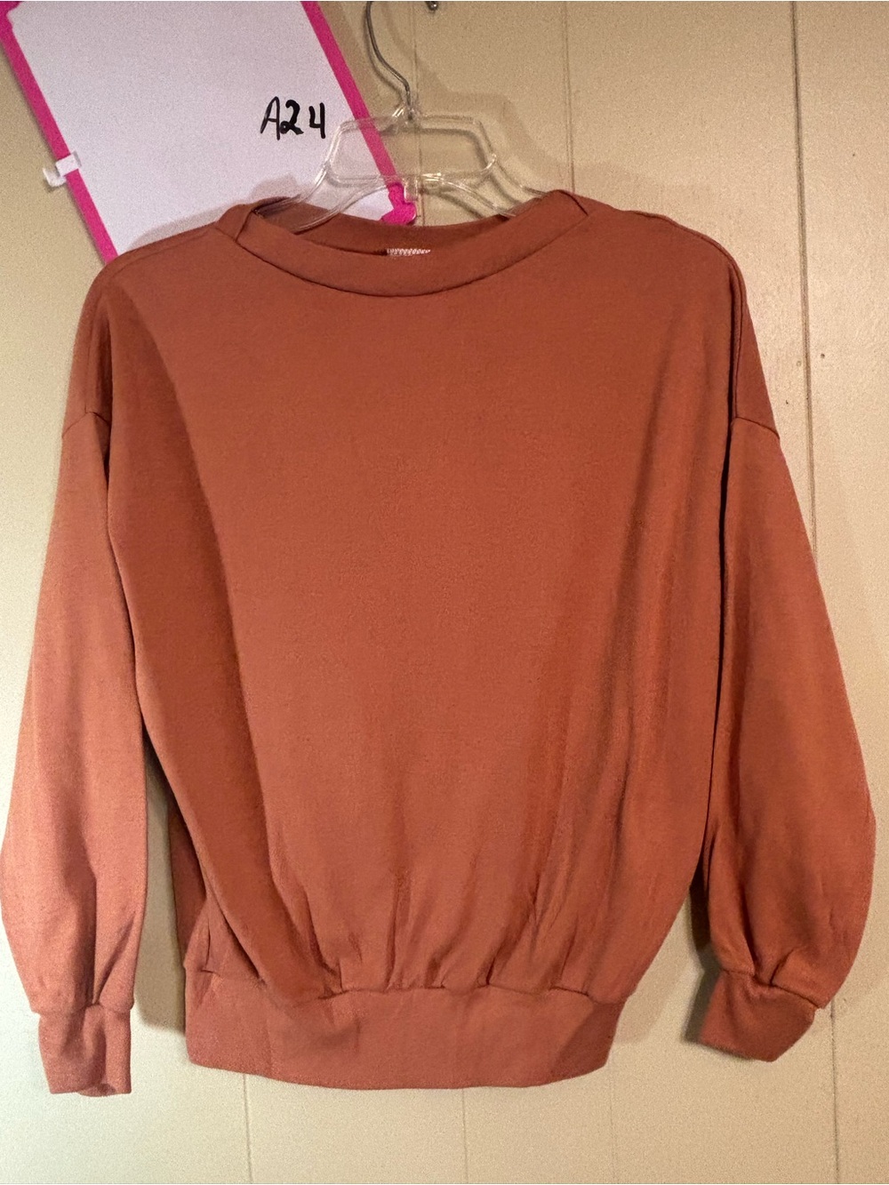 Relaxed Rust Crewneck Sweatshirt - Unbranded